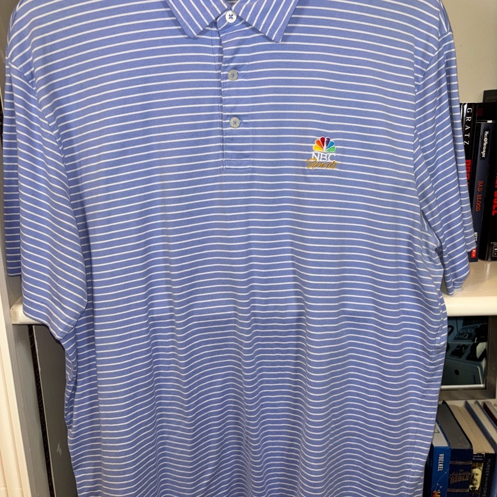Ralph Lauren Striped Blue Polo Shirt for Men
